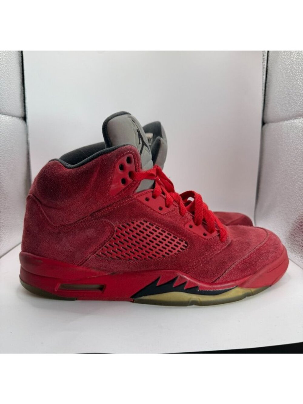 Air Jordan 5 Retro Red Suede Mens Basketball Sneakers Size 10